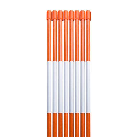 fiberglass stakes snow|100 PCS 48 Inch Driveway Markers 5/16 Inch .